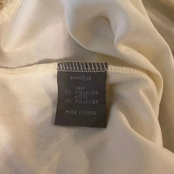 Vanity knee length boho dress with cream lace trimmed slip underneath. - Picture 9 of 10